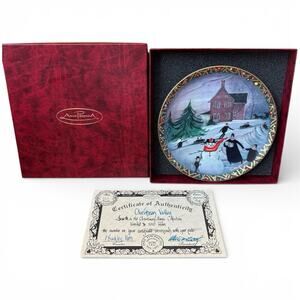 Anna Perenna “Christmas Valley” P Buckey Moss Porcelain Plate Germany COA 553
